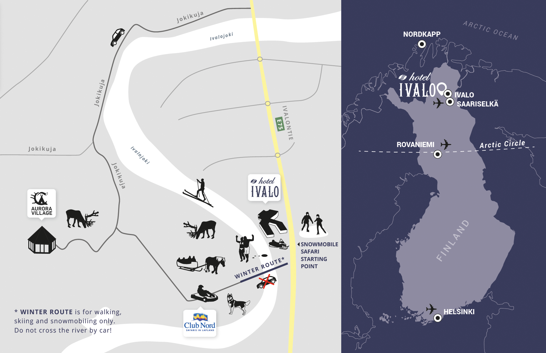 Hotelli Ivalo kartalla